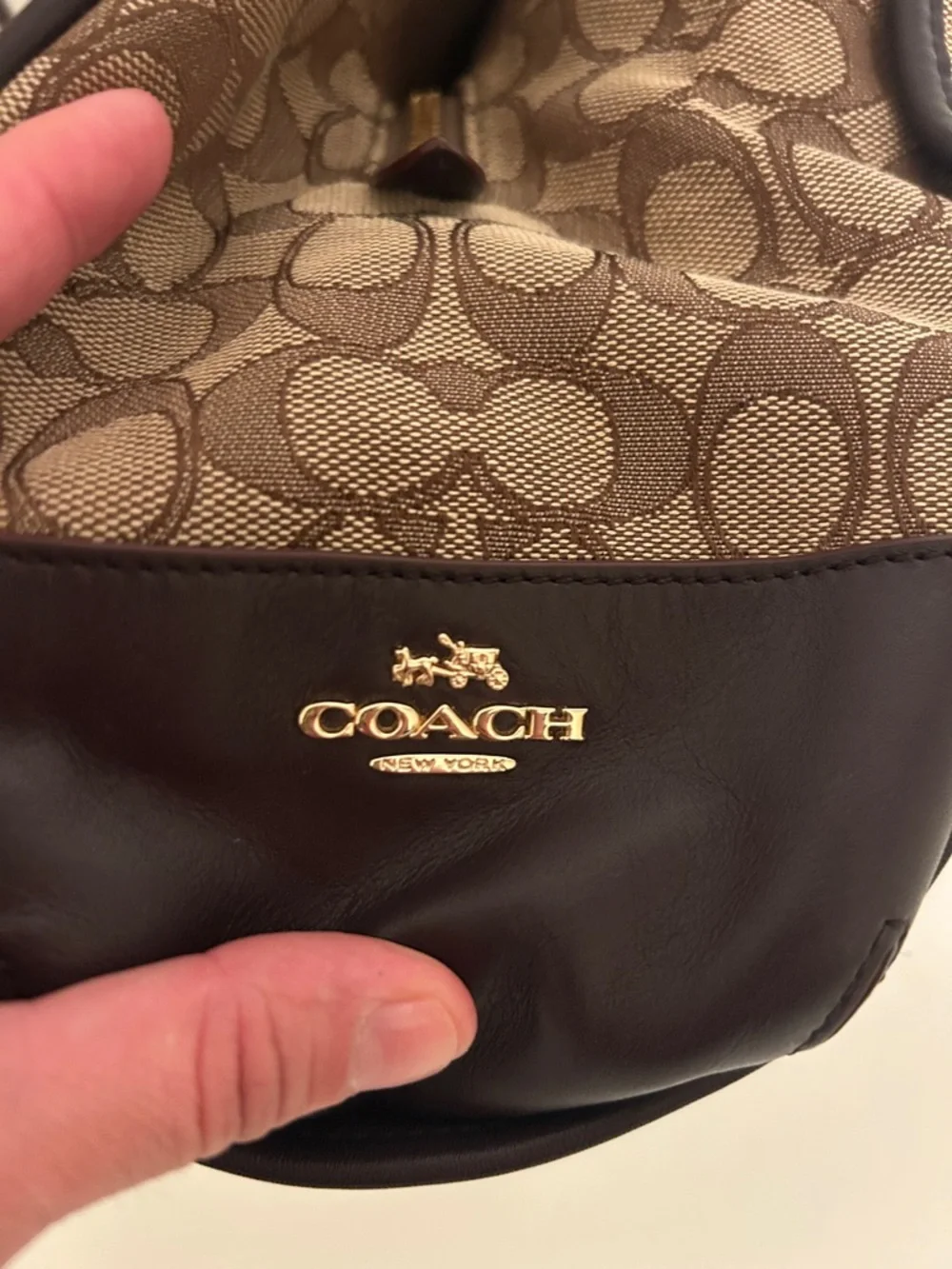 Coach Phoebe Shoulder Bag F36424 Khaki/Brown Signature Canvas – Classic & Chic